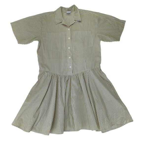 Vintage Avon Shirt‎ Dress Women's 12 Button Front Knee Length Short Skater Swing - Picture 1 of 9